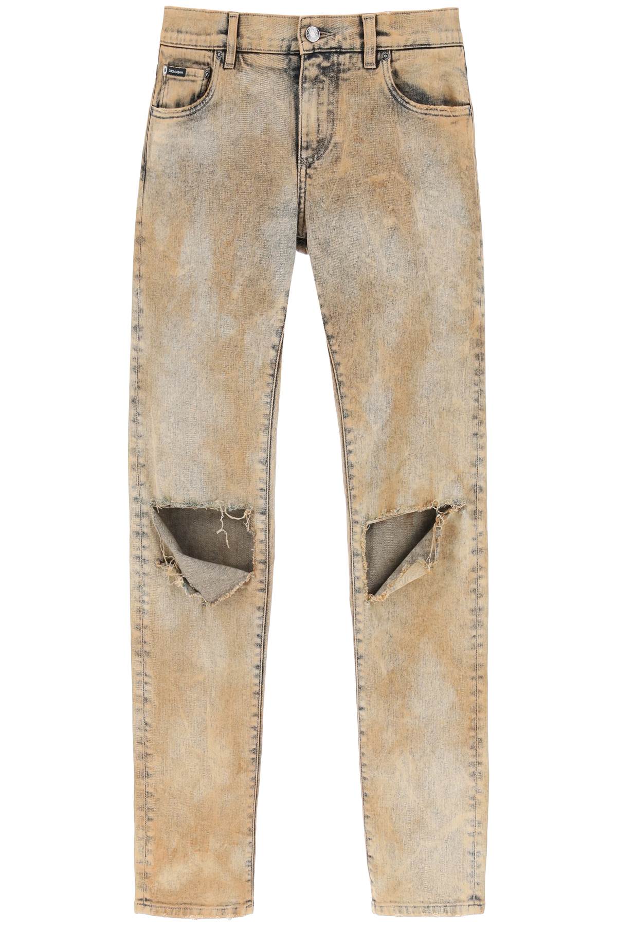 Dolce & Gabbana DOLCE & GABBANA skinny jeans in overdyed denim