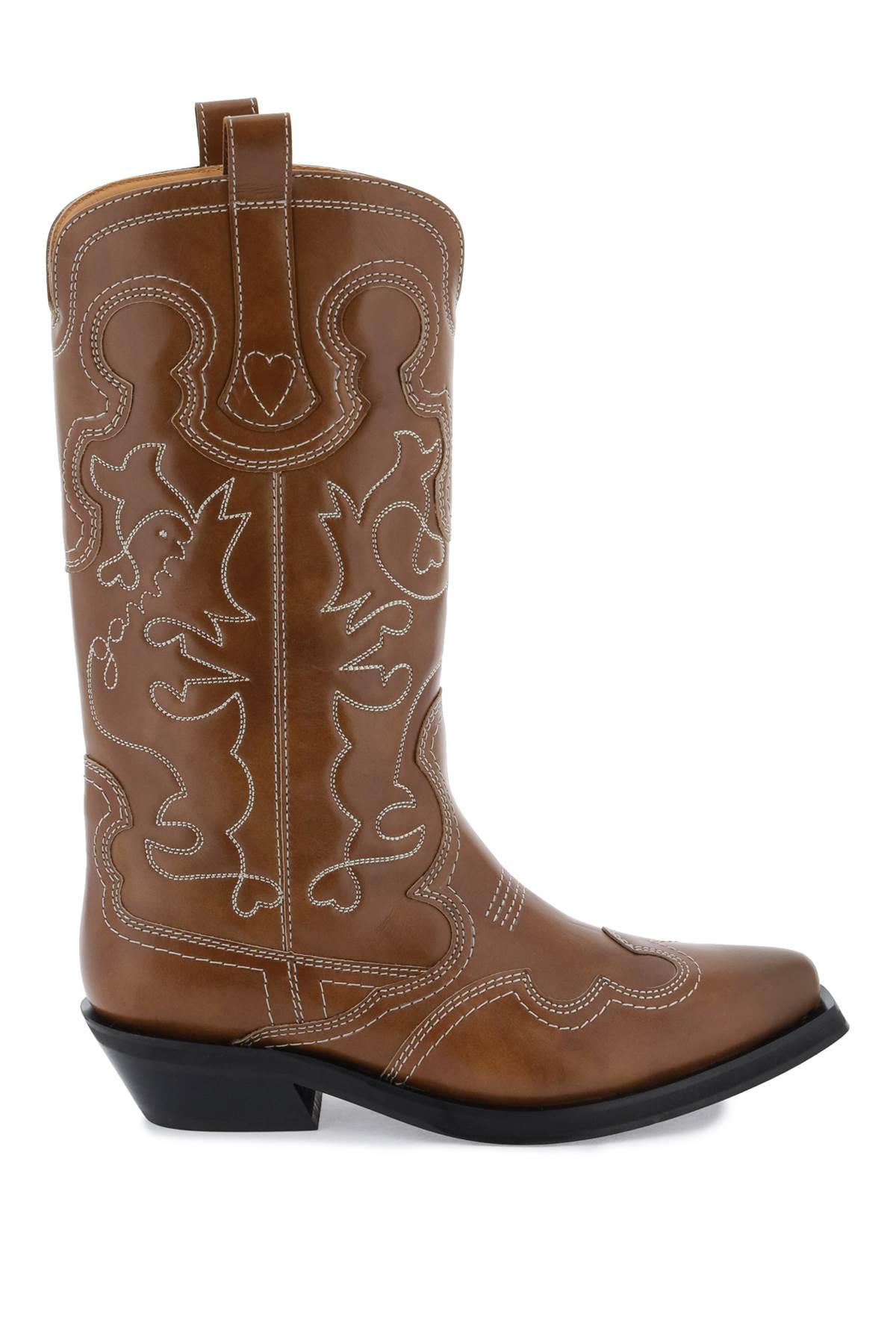 Ganni GANNI embroidered western boots