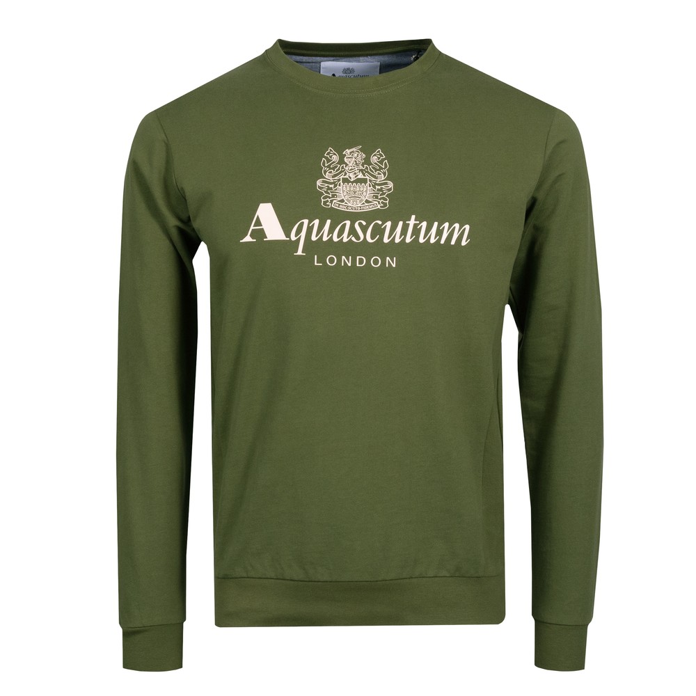 Aquascutum Active Big Logo Crew Sweatshirt