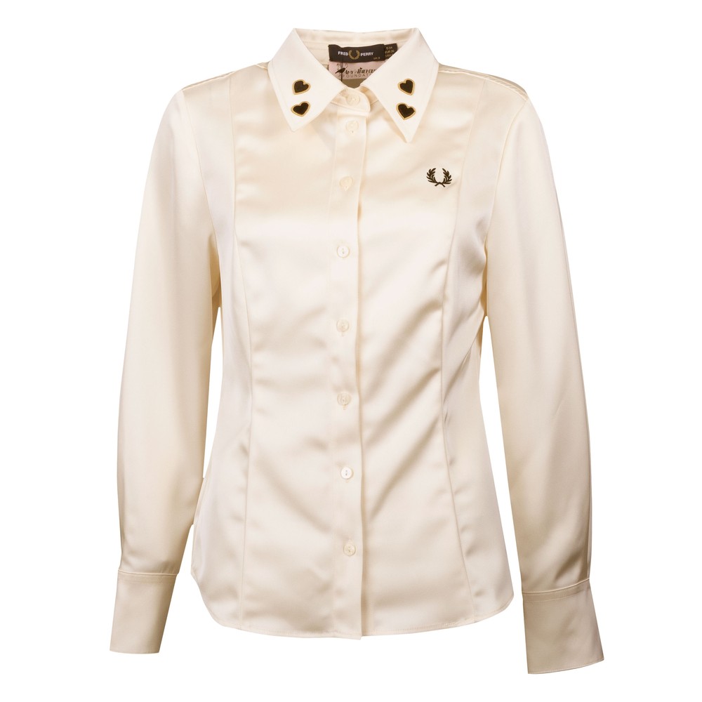 Fred Perry x Amy Winehouse Heart Collar Satin Shirt