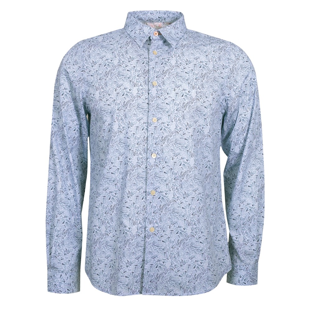 Ps Paul Smith Doodled Leaves Shirt