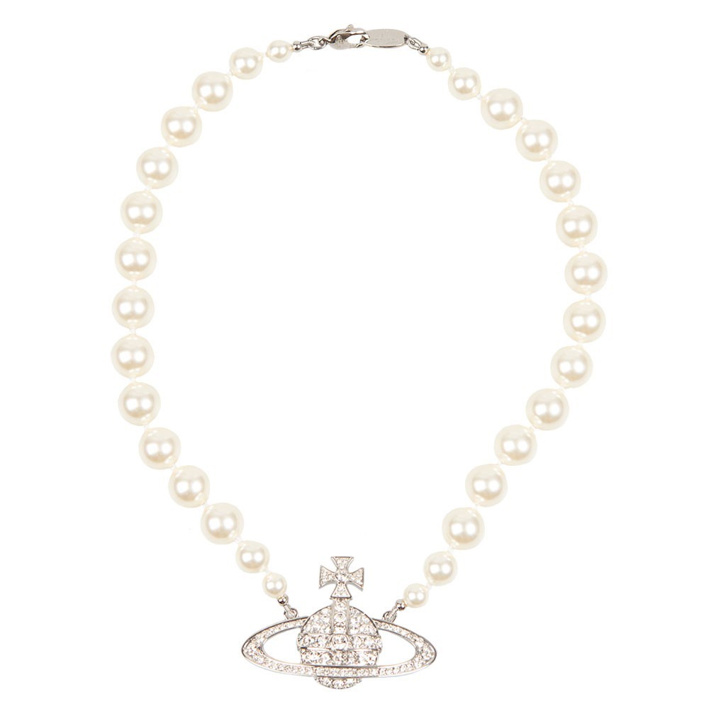 Vivienne Westwood One Row Pearl Bas Relief Choker