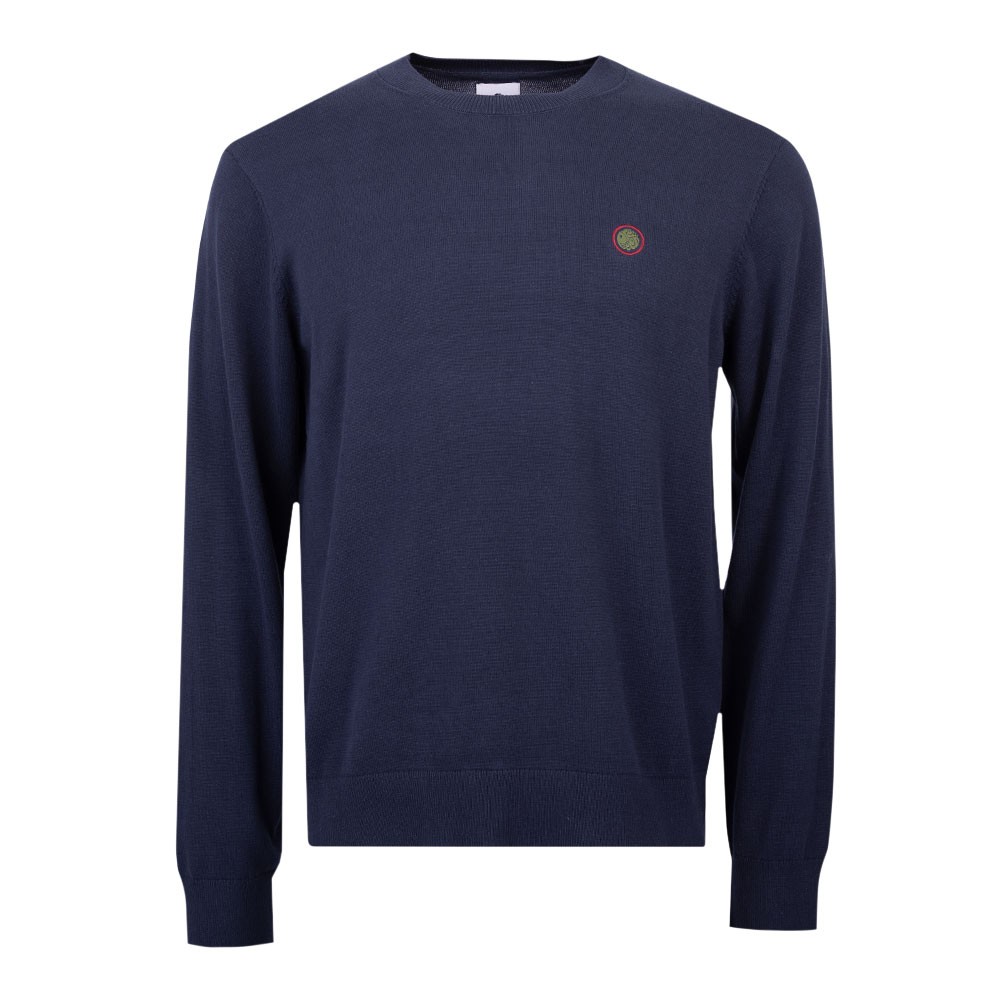 Pretty Green Cotton Tipped Knitted Crewneck Jumper