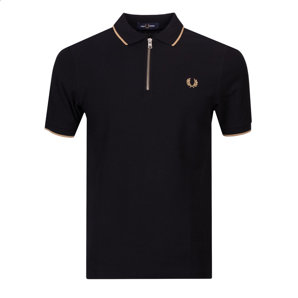 Fred Perry Crepe Pique 1/4 Zip Polo