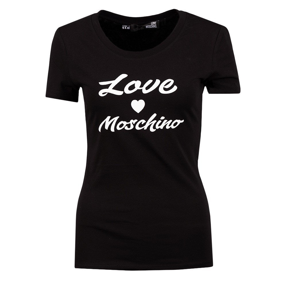 Love Moschino Centre Heart Logo T Shirt