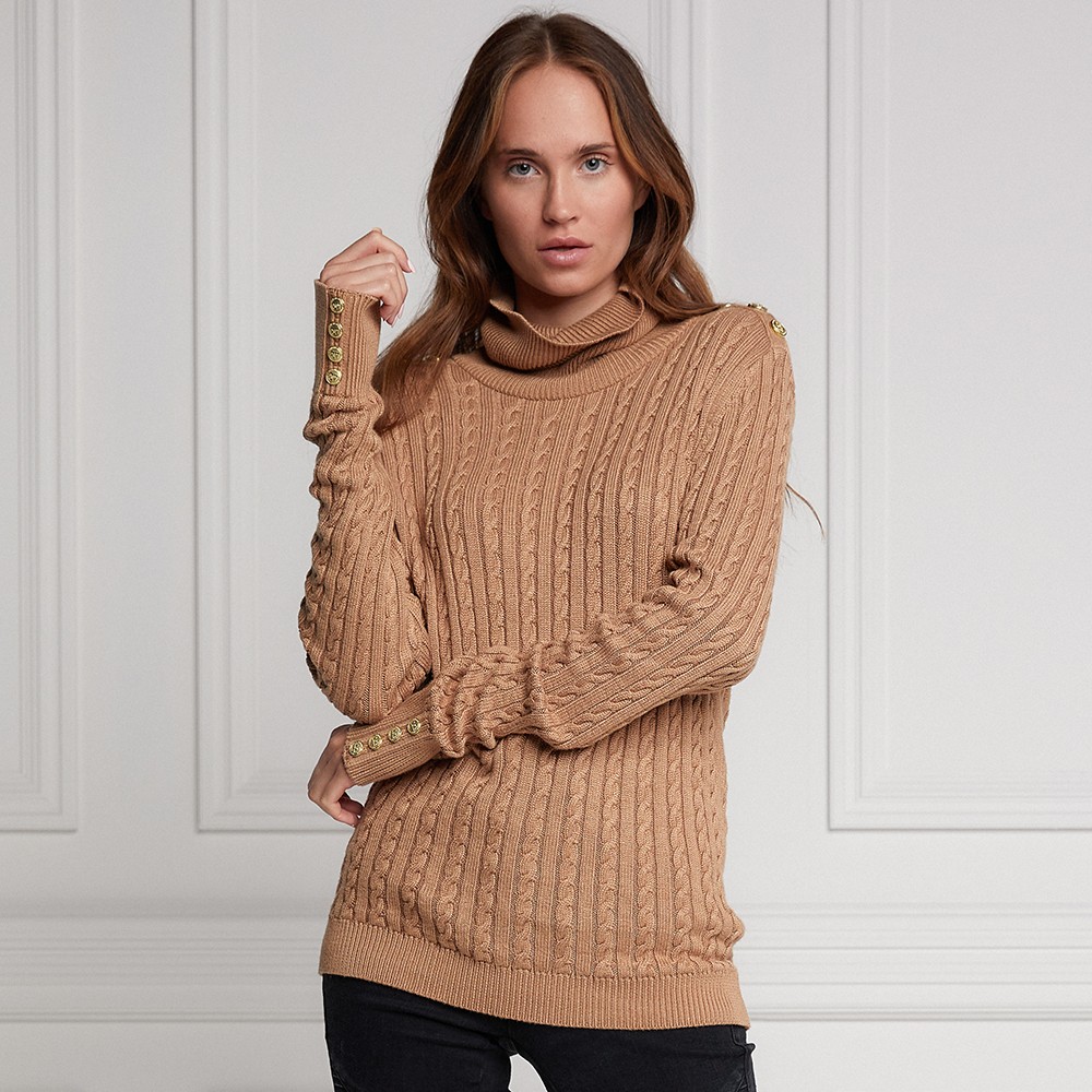 Holland Cooper Seattle Cable Roll Neck Knit