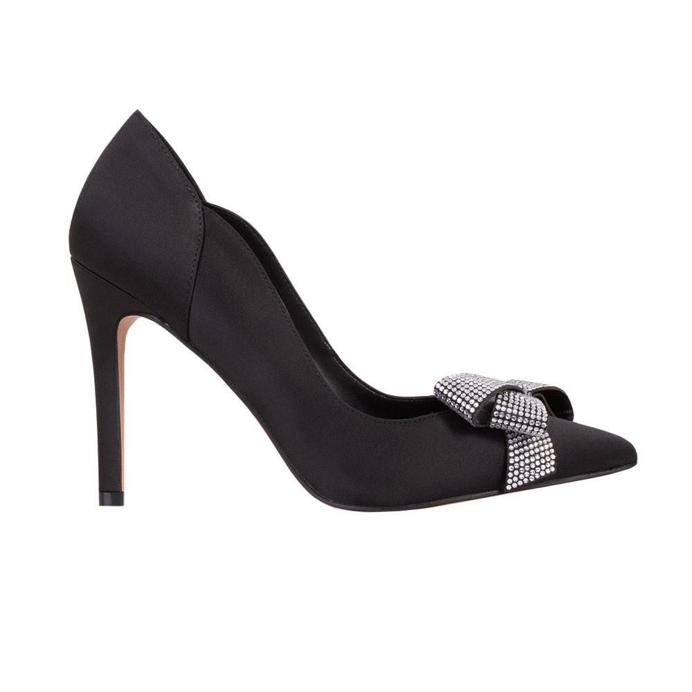 Ted Baker Orlilas Satin Crystal Bow Court Shoe