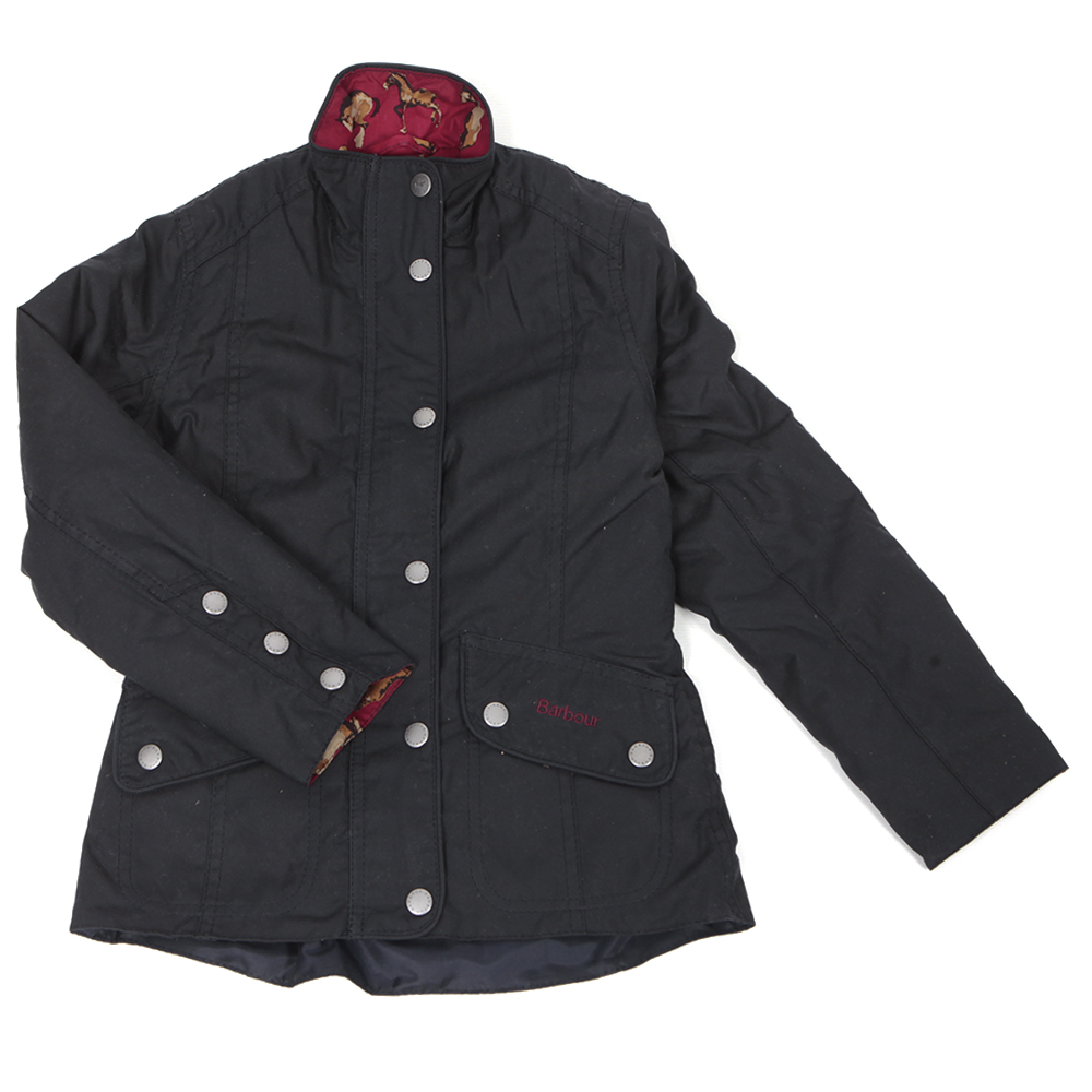 Barbour Lifestyle Barbour Girls Navy Ferndown Wax Jacket