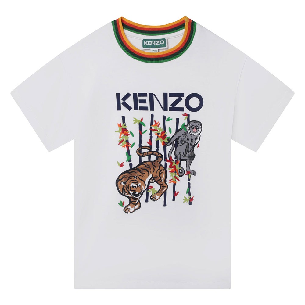 Kenzo Kids K25791 Tiger & Monkey T-Shirt