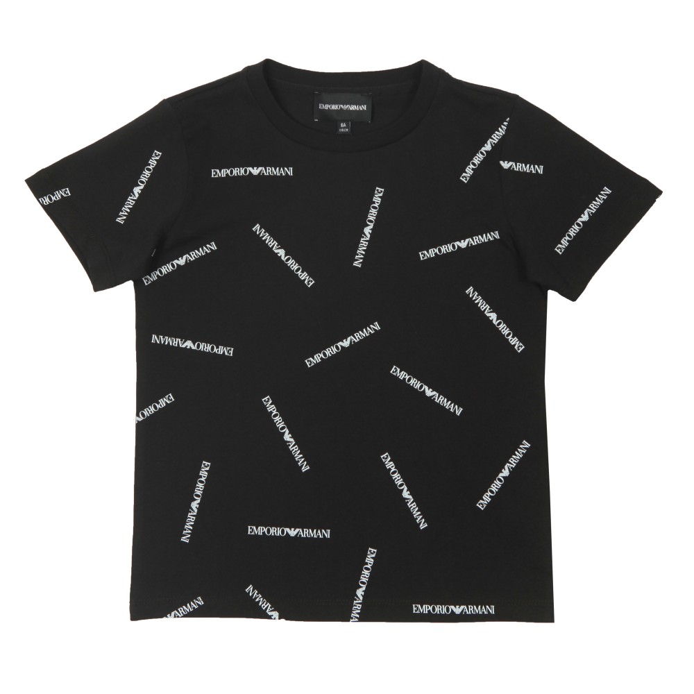 Emporio Armani Allover Logo Crew T Shirt