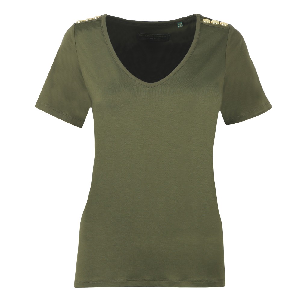 Holland Cooper Relax Fit V Neck T Shirt