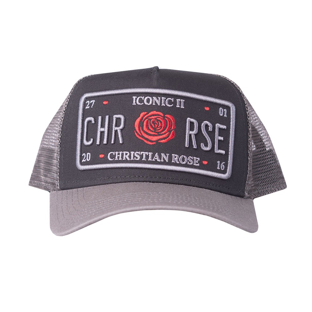 Christian Rose Iconic Red Rose Plate Cap