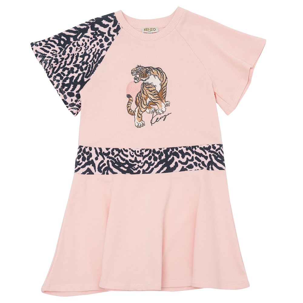 Kenzo Kids K12231 Embroidered Sweatshirt Dress