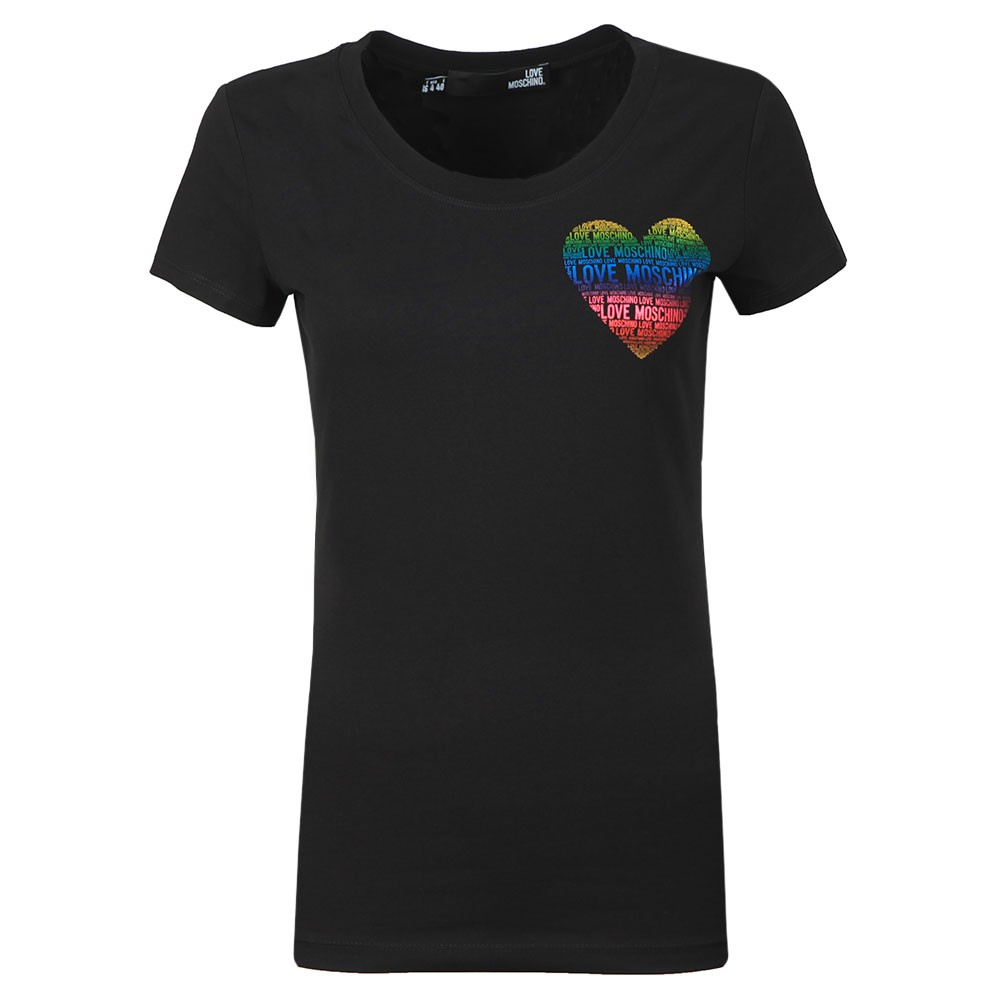 Love Moschino Rainbow Heart T Shirt