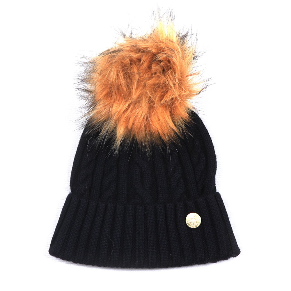 Holland Cooper Cashmere Cable Knit Bobble Hat