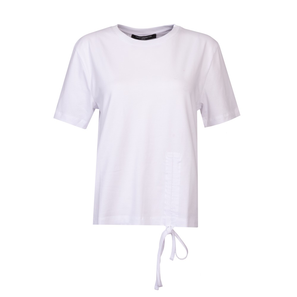 French Connection Rallie Cotton Rouched T Shirt
