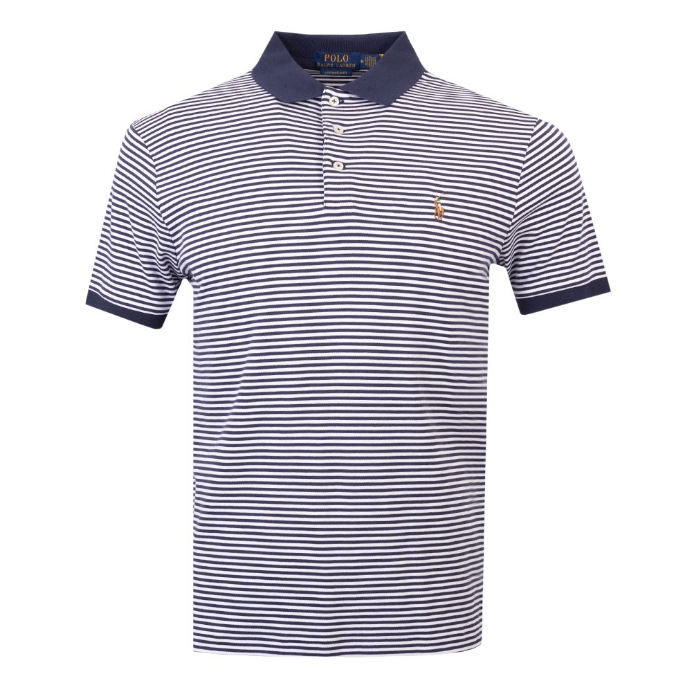 Polo Ralph Lauren Thin Striped Pima Custom Slim Fit Polo Shirt