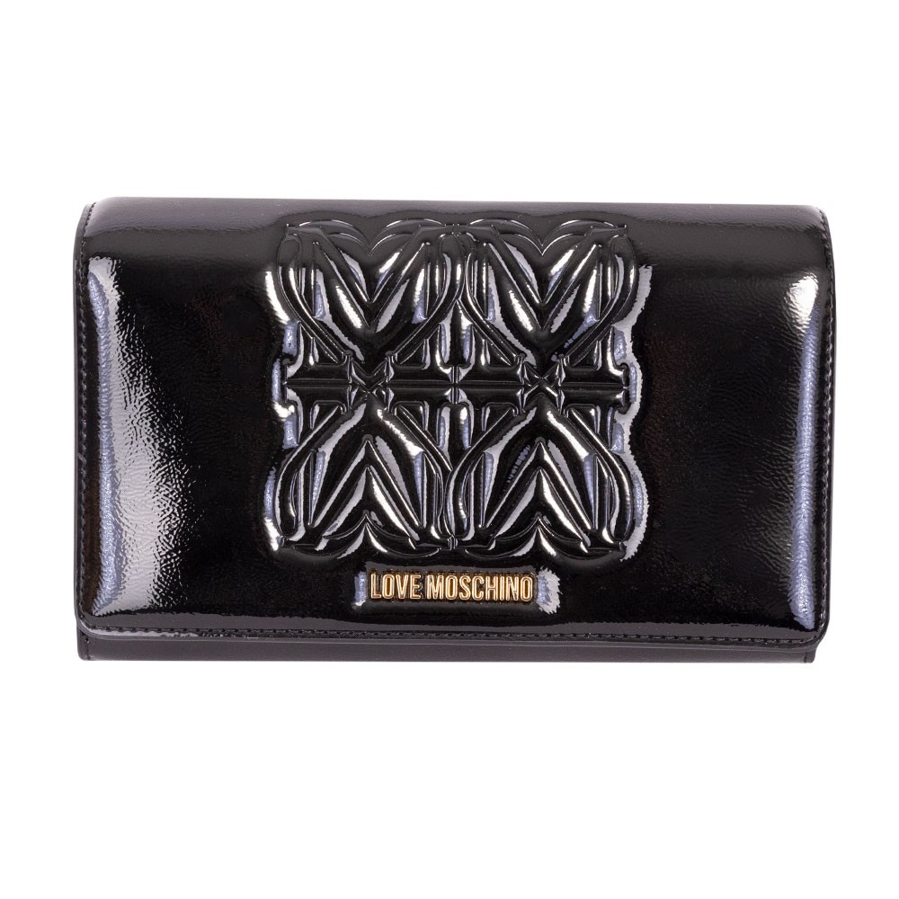 Love Moschino Black Patent Crossbody Bag