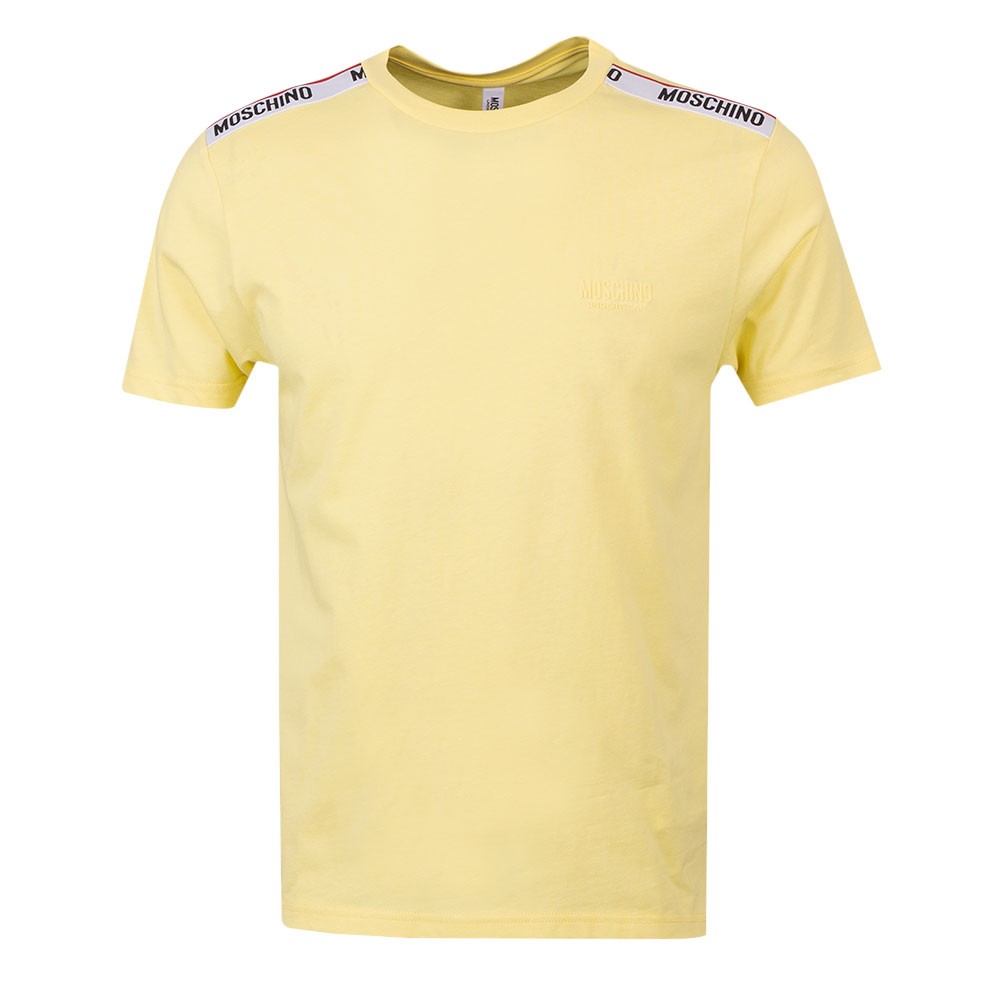 Moschino Chest Logo Tape Shoulder T Shirt