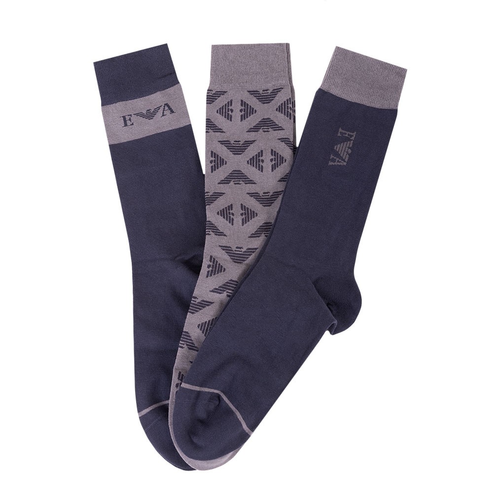 Emporio Armani 3 Pack Socks Circle Logo