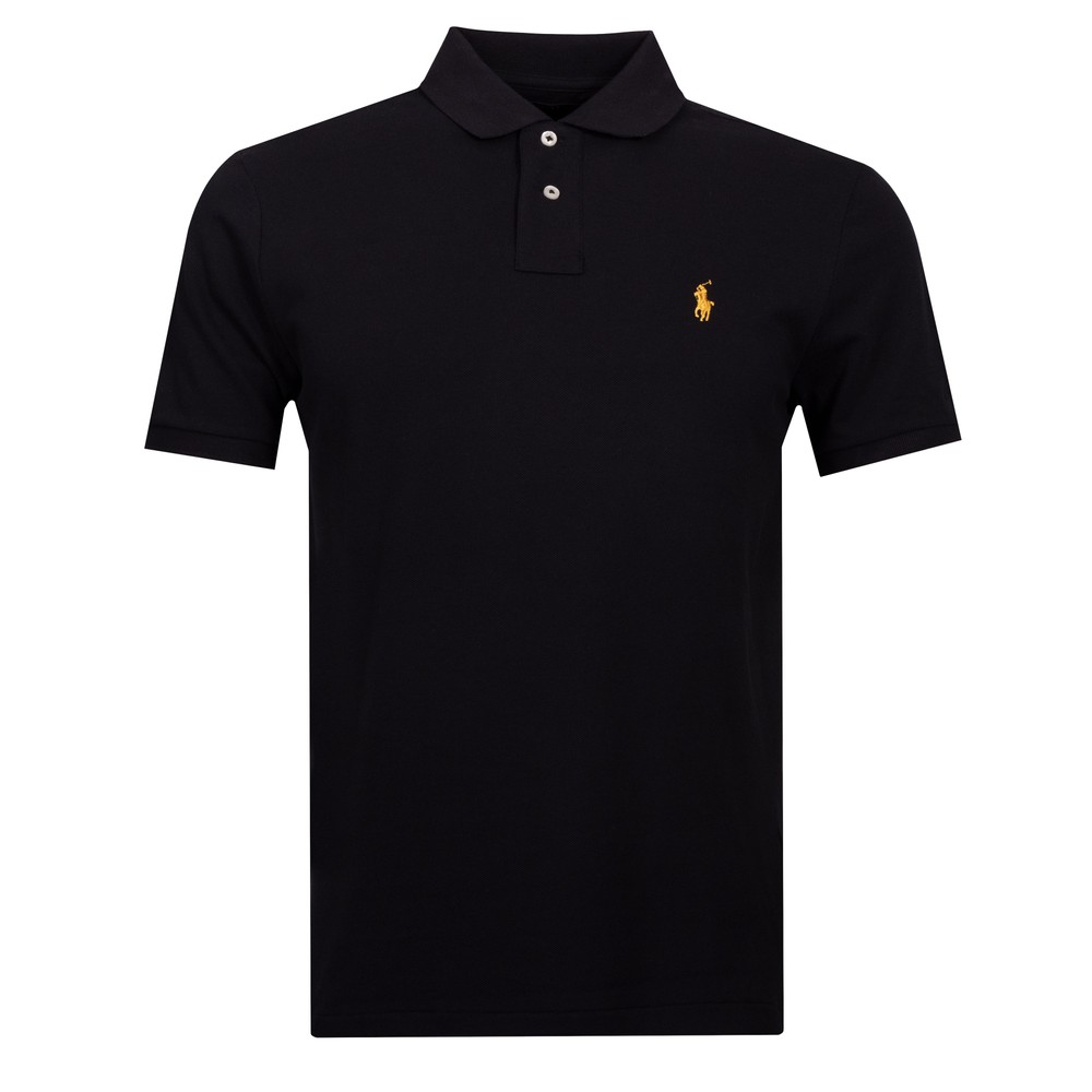 Polo Ralph Lauren Custom Slim Plaid-Trim Mesh Polo Shirt