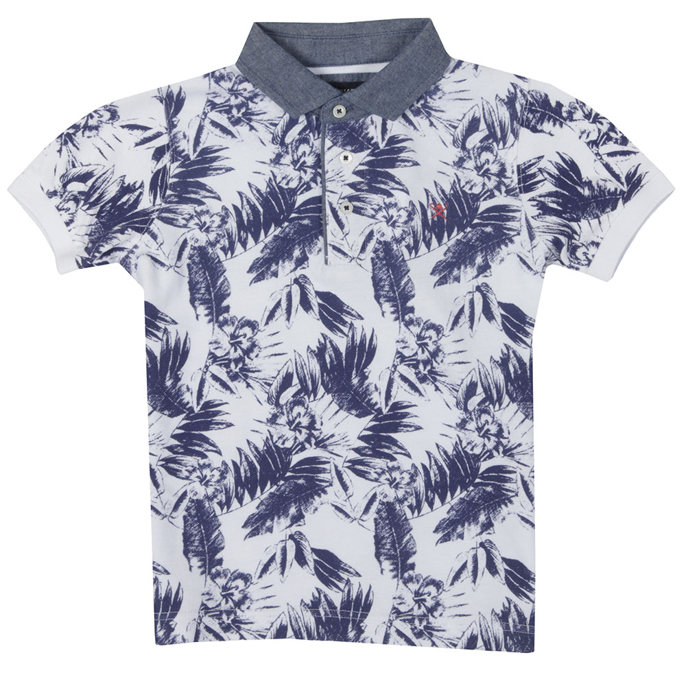 Hackett Surf Print Polo Shirt