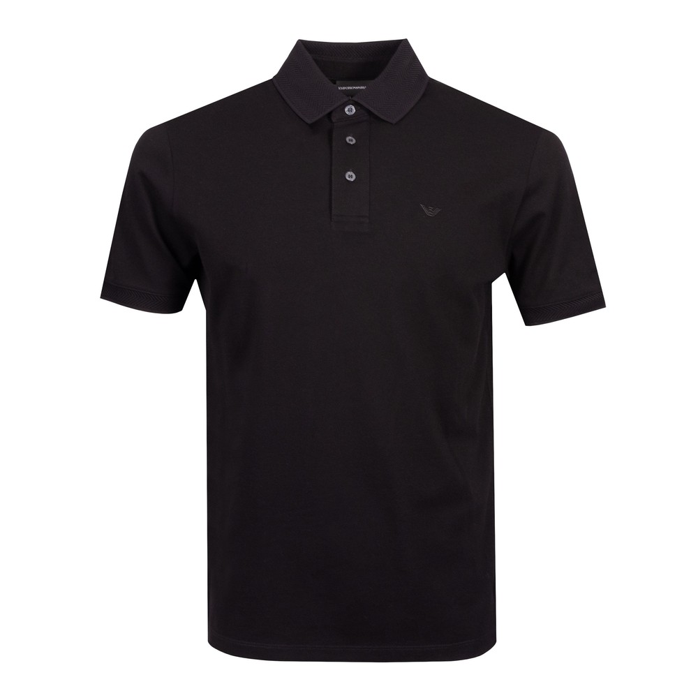 Emporio Armani 3D1FF2 Chevron Collar Polo Shirt