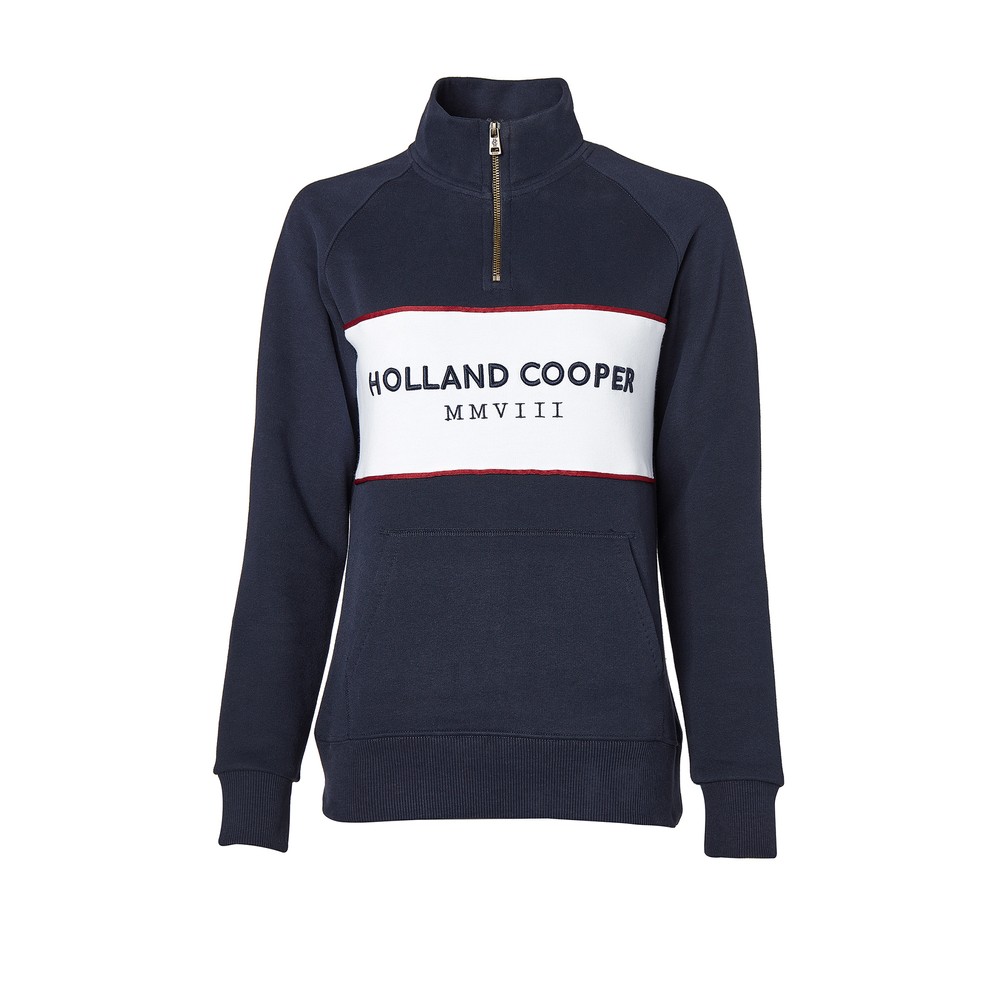 Holland Cooper Sporting Heritage Zip Henley Sweatshirt