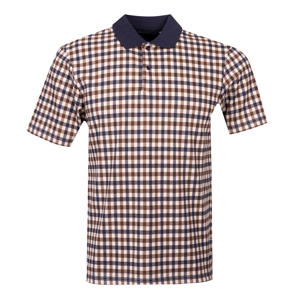 Aquascutum Active Club Check Pique Polo Shirt