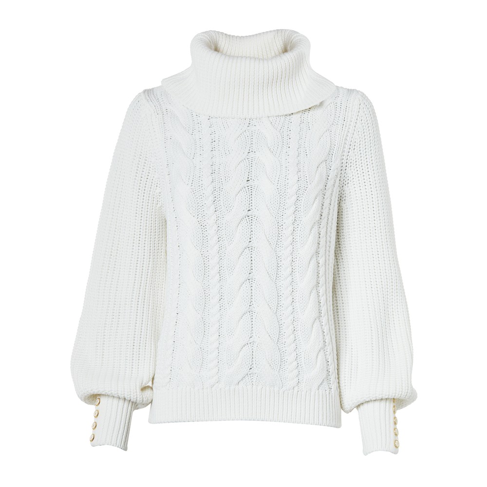 Holland Cooper Corded Roll Neck Knit