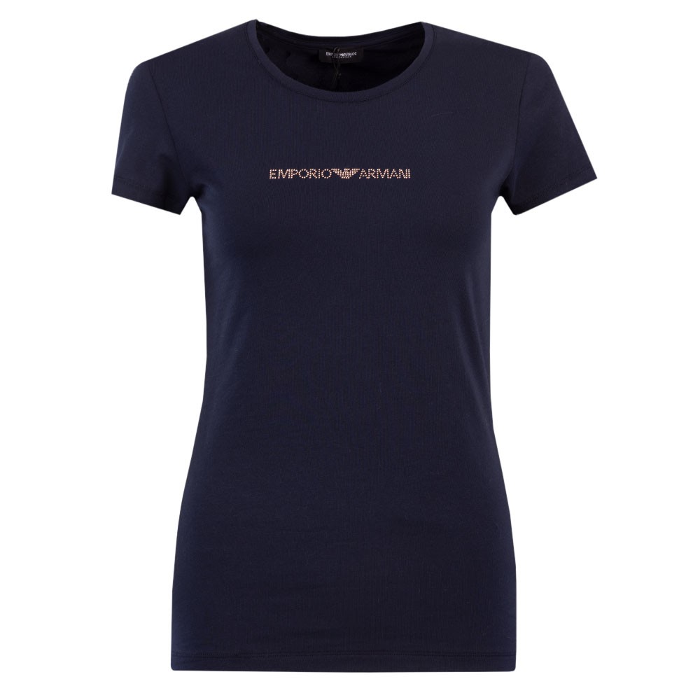 Emporio Armani Centre Logo Beaded T-Shirt