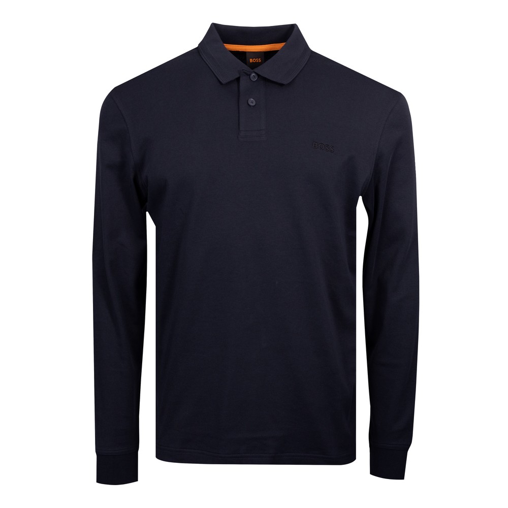 BOSS Casual PE Interlock Long Sleeve Polo Shirt