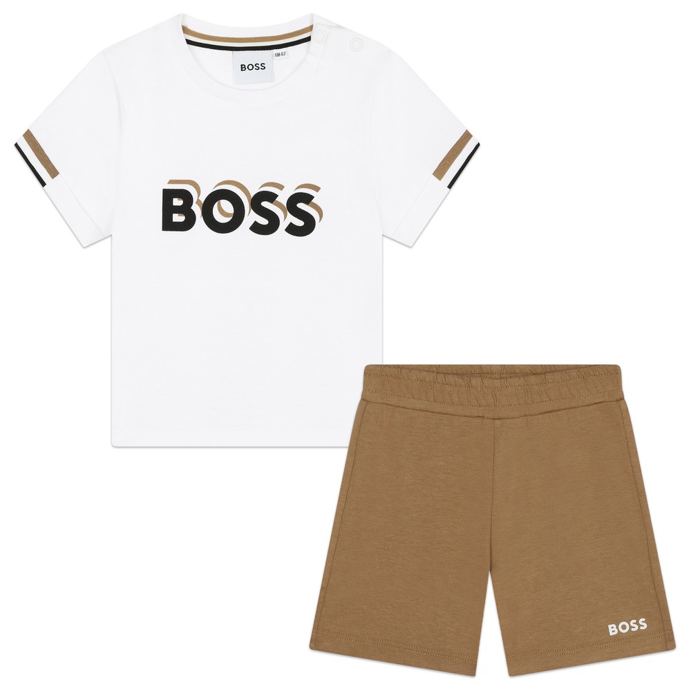 BOSS Baby J50624 Logo T Shirt & Short Set