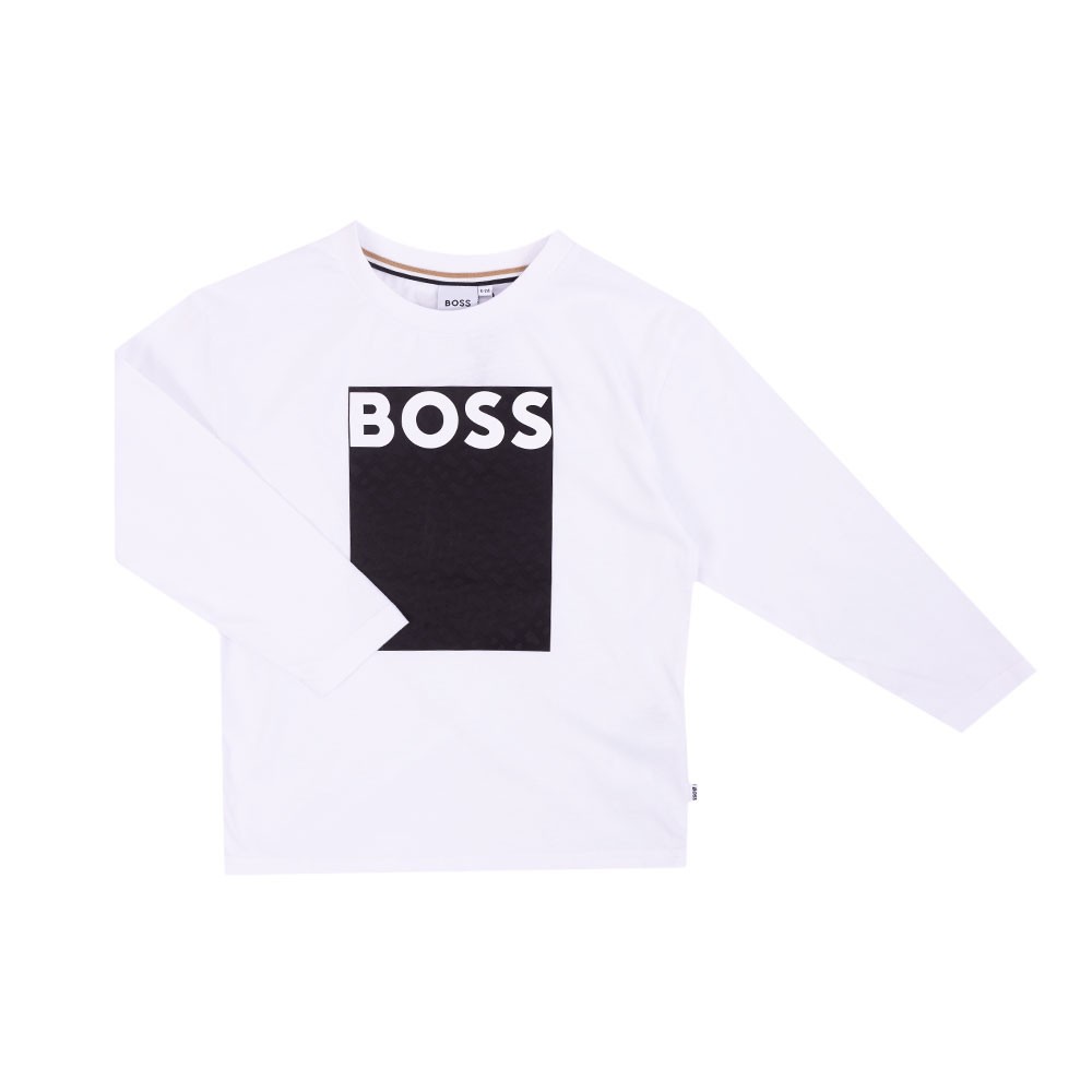 BOSS J25O75 Box Logo T Shirt