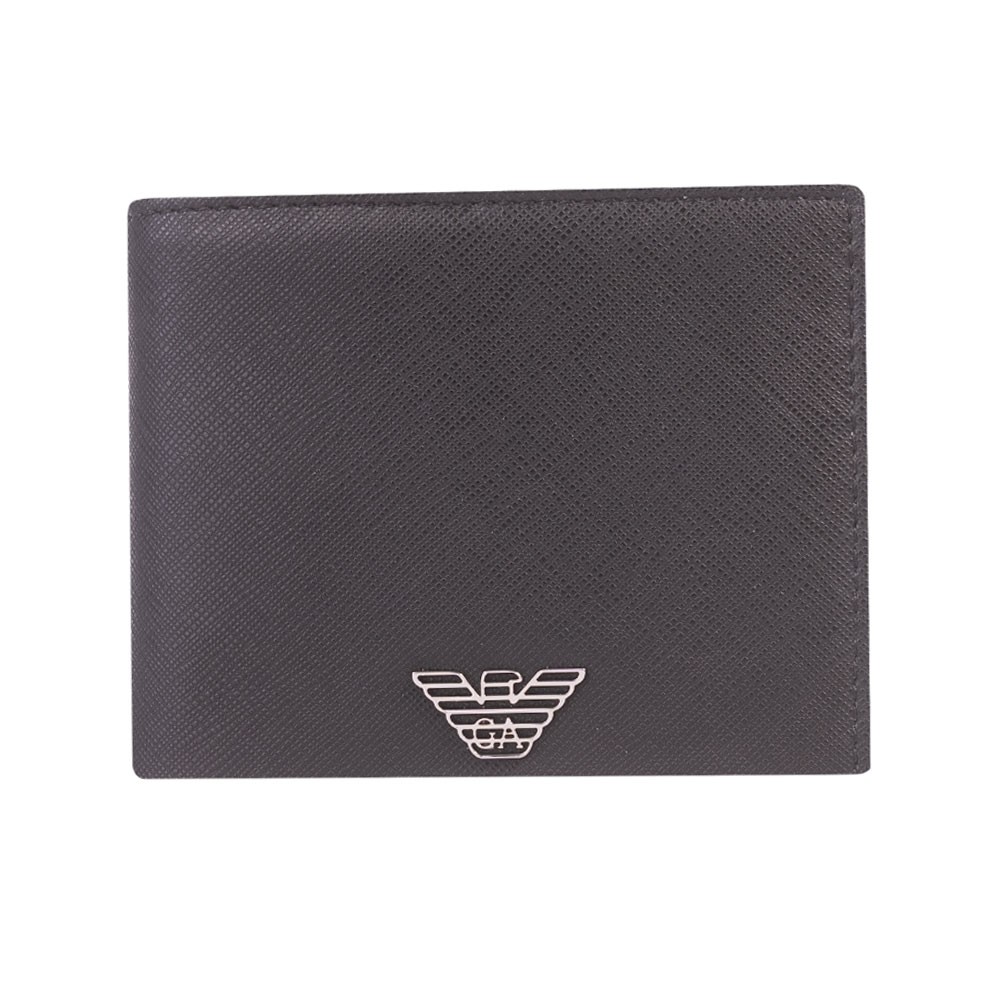 Emporio Armani Saffiano Metal Logo Wallet