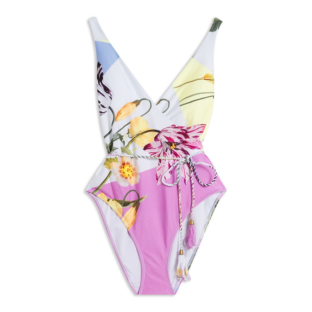 Ted Baker Rozieh Tie Front Plunge Swimming Costume