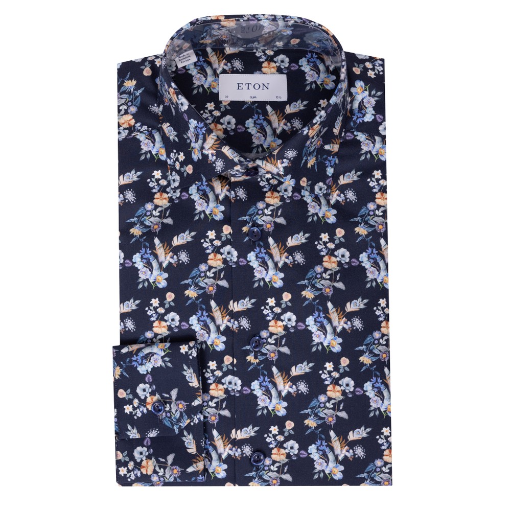 Eton Elegant Dress Shirt With Floral Print