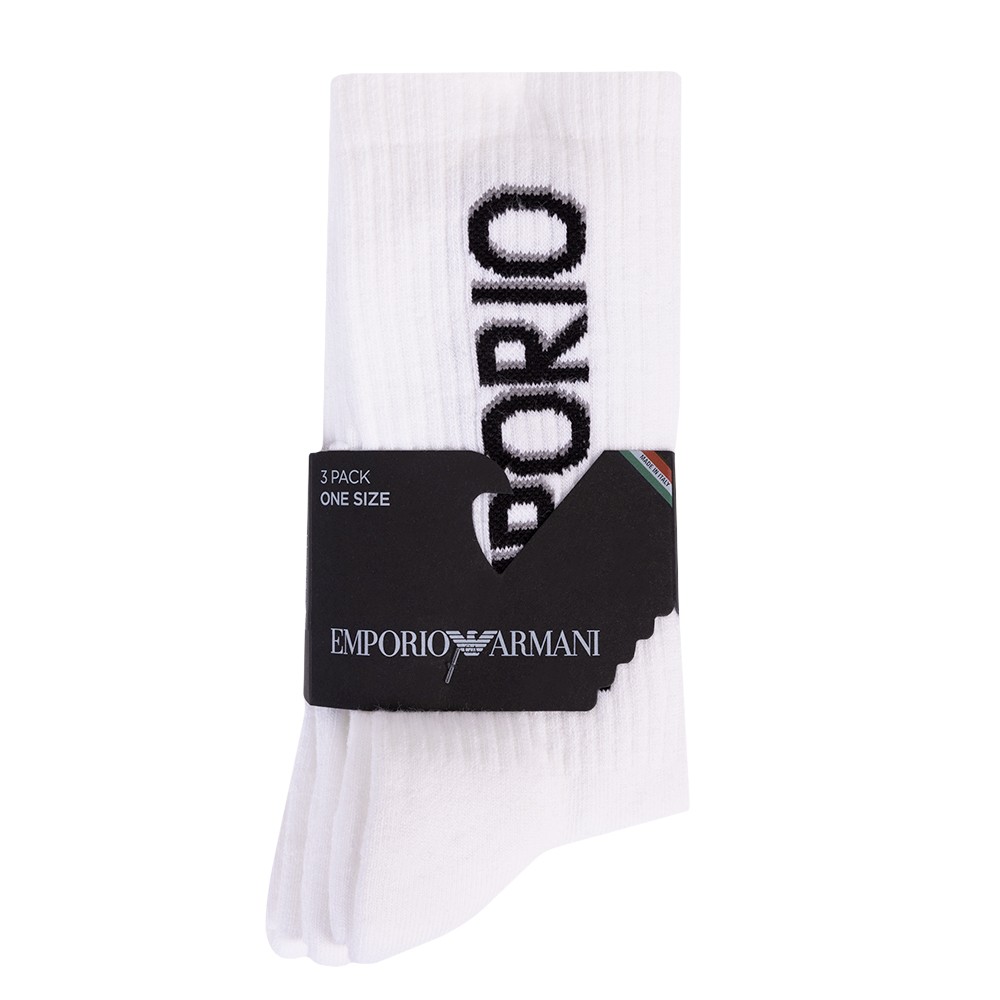 Emporio Armani 3 Pack Logo Sport Sock