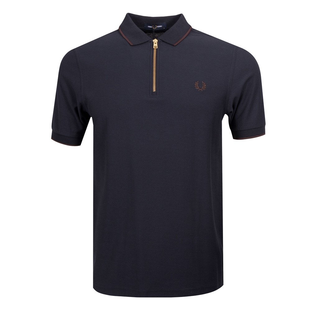 Fred Perry Crepe Pique 1/4 Zip Polo