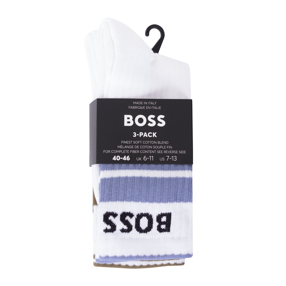 BOSS Bodywear 3 Pack Fine Soft Cotton Sock