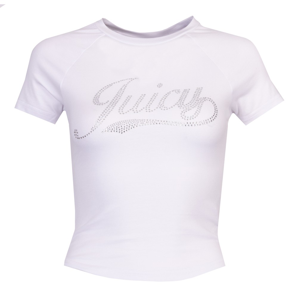 Juicy Couture Retro Swirl Juicy Jersey Shrunken T-Shirt