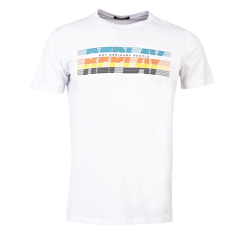 Replay Stripe Logo T-Shirt