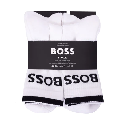 BOSS 6 Pack Ribbed Stripe Sock