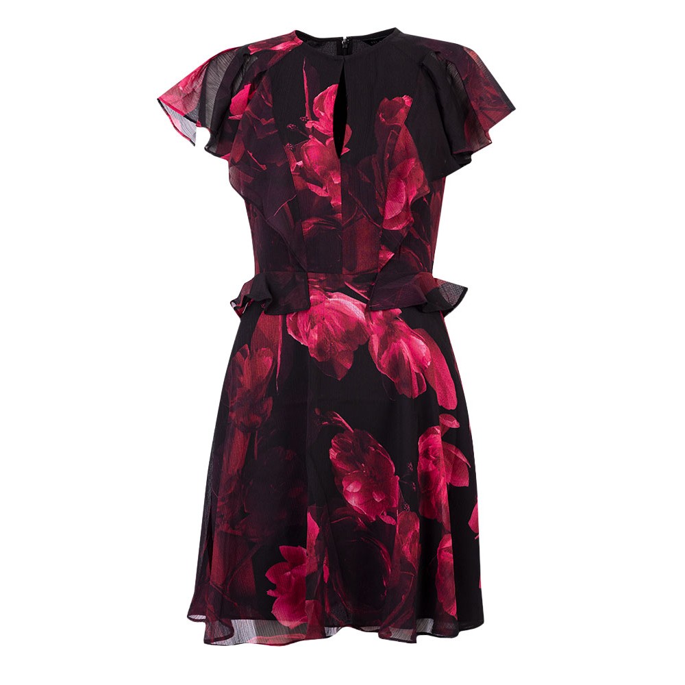 Ted Baker Bretaah Angel Sleeve Mini Dress With Peplum Wait