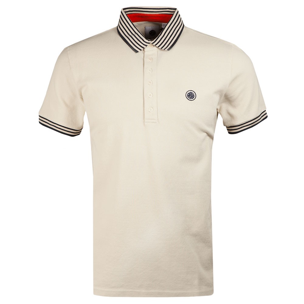 Pretty Green Nautical Striped Collar Polo Shirt