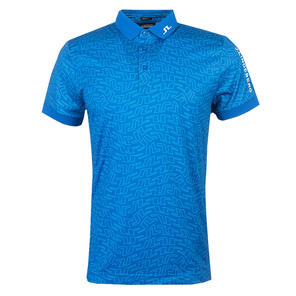 J.Lindeberg Tour Tech Reg Fit Print Polo Shirt