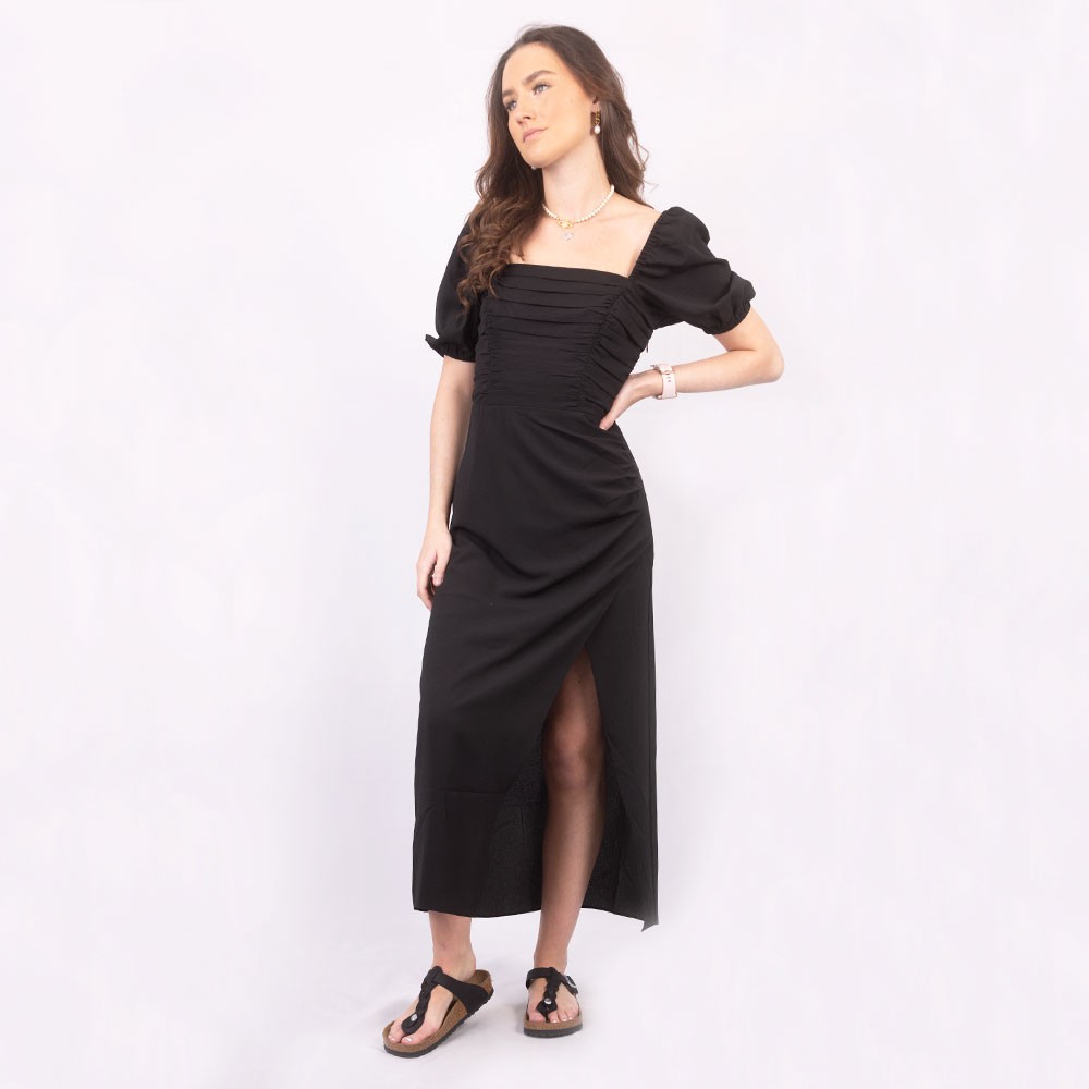 French Connection Afina Verona Ruched Midi Dress