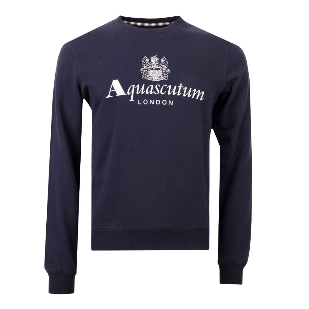 Aquascutum Active Big Logo Fleece Crew Sweatshirt
