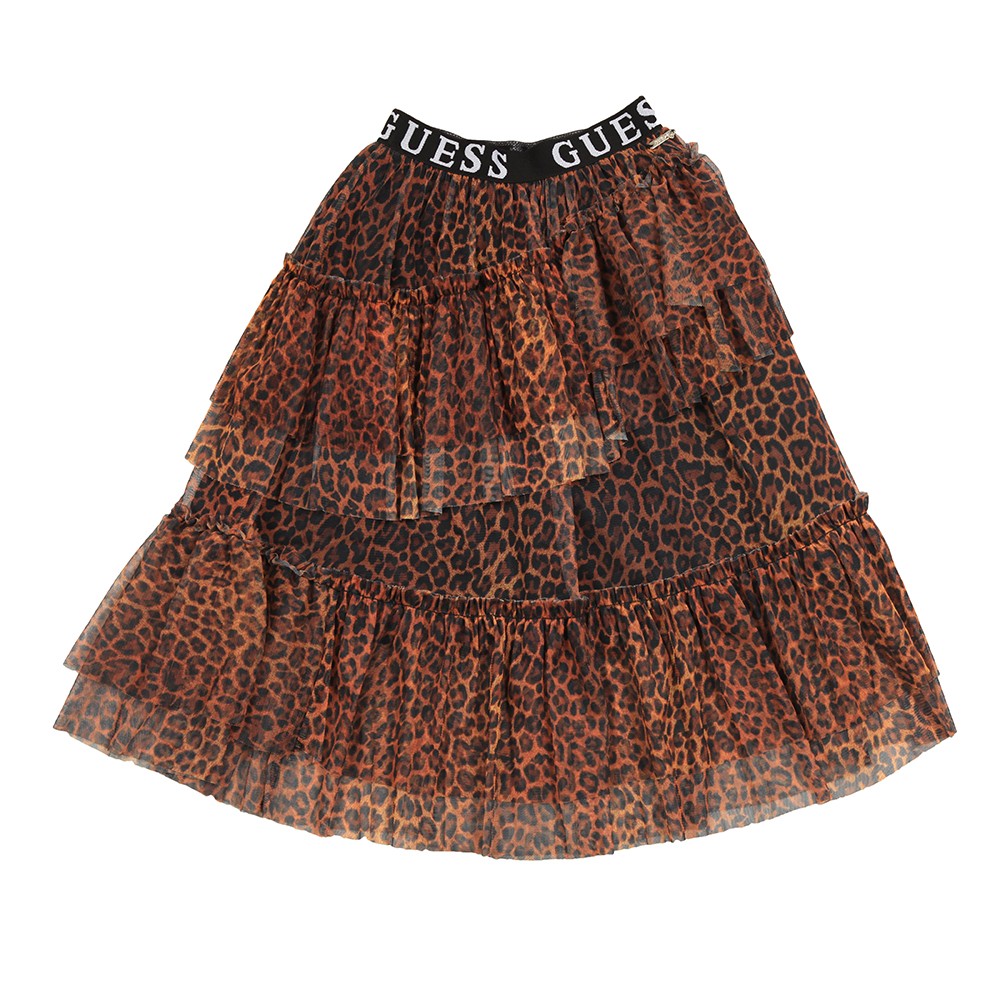 Guess Leopard Mesh Skirt