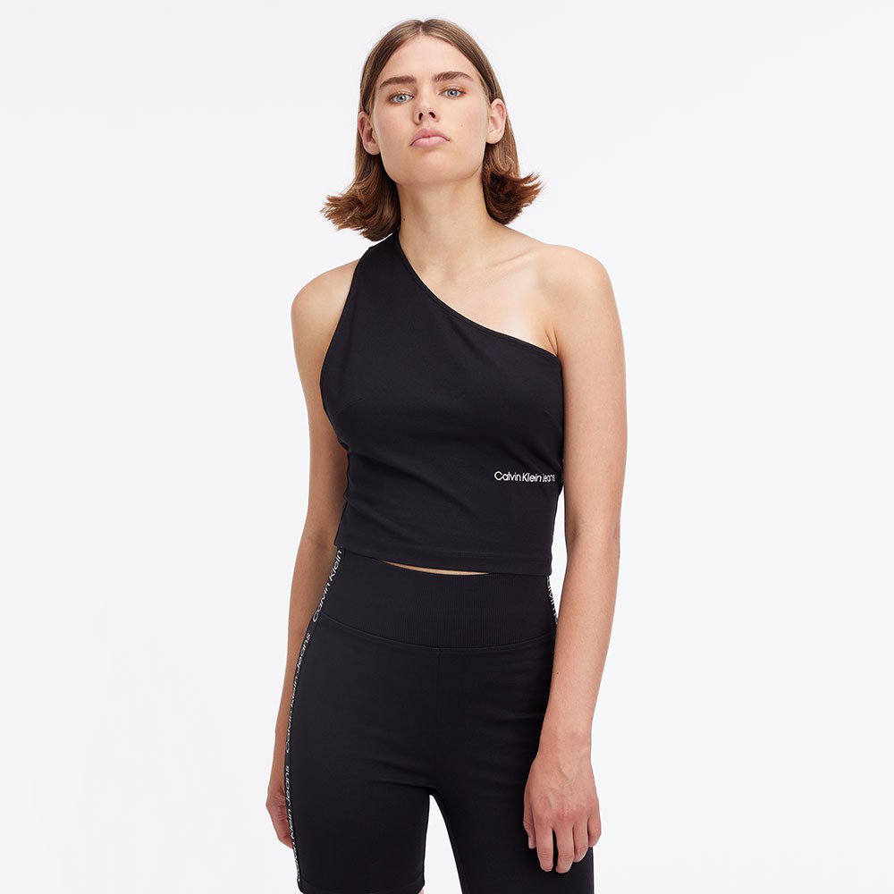 Calvin Klein Jeans Cut Out Milano Jersey One-Shoulder Top